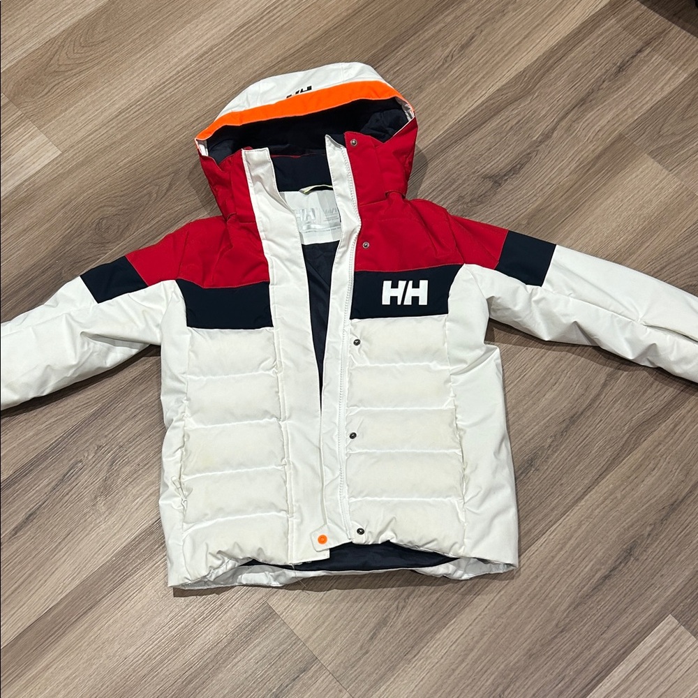 Helly Hansen Kids' Red, White, and Black Puffer Jacket